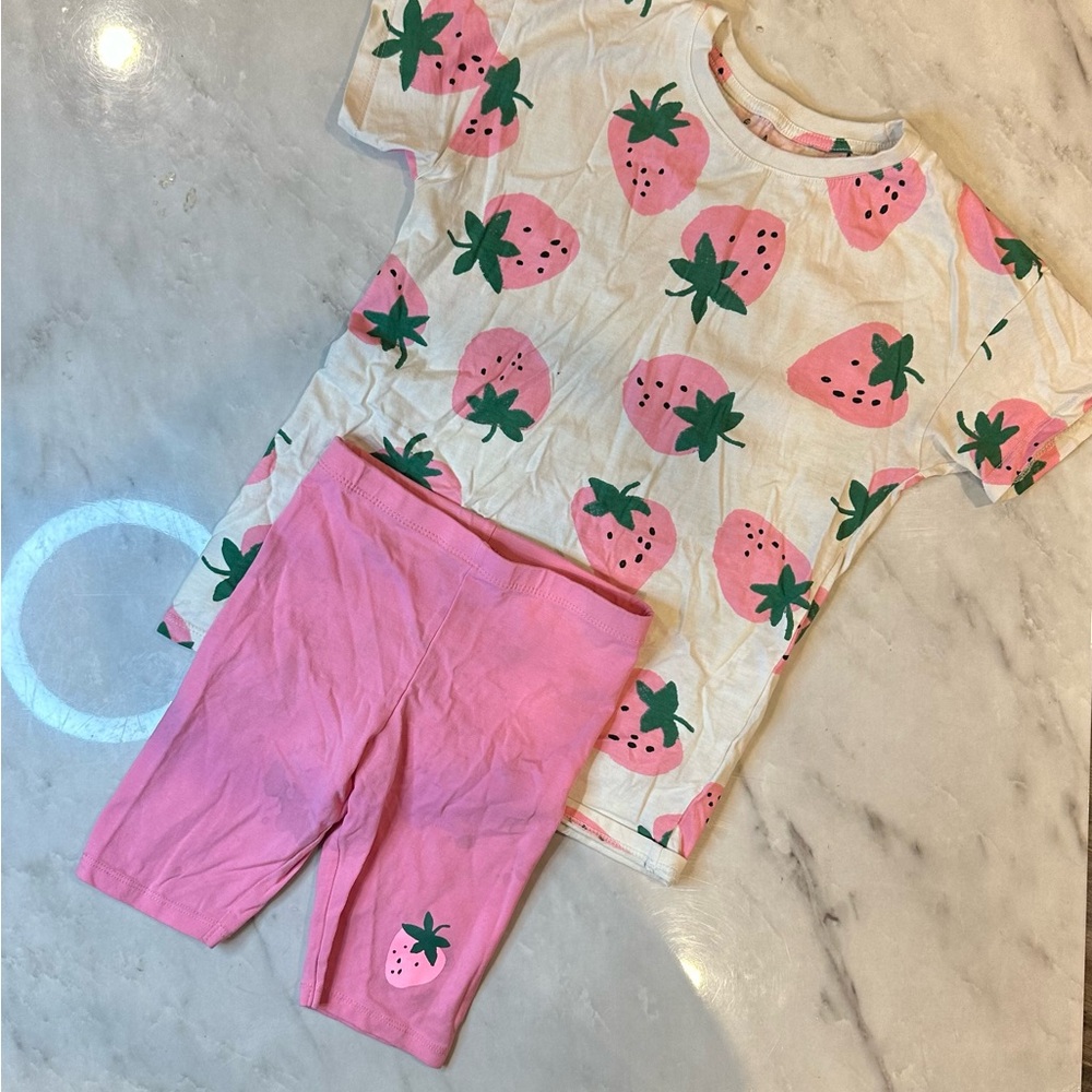 H&M Pink and Cream Strawberry Kids Matching Set